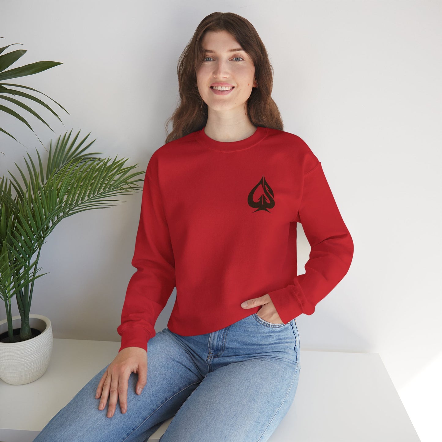 Women Heavy Blend™ Crewneck Printed Sweatshirt