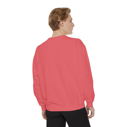Men Garment-Dyed Printed Sweatshirt