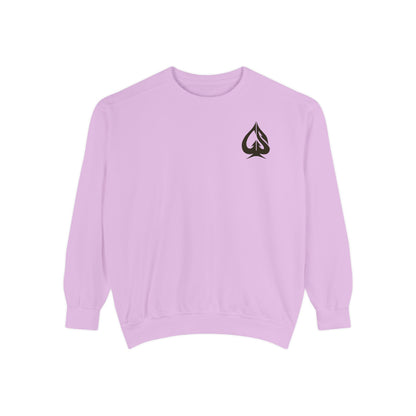 Men Garment-Dyed Printed Sweatshirt