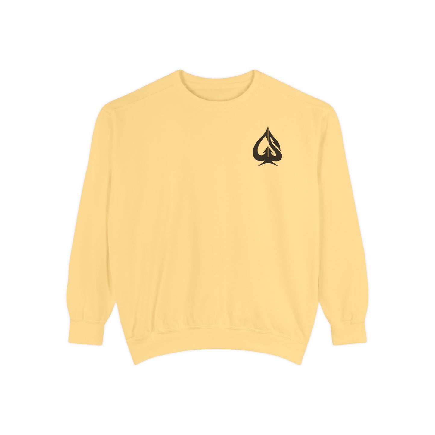 Men Garment-Dyed Printed Sweatshirt