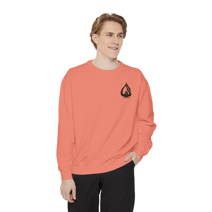 Men Garment-Dyed Printed Sweatshirt