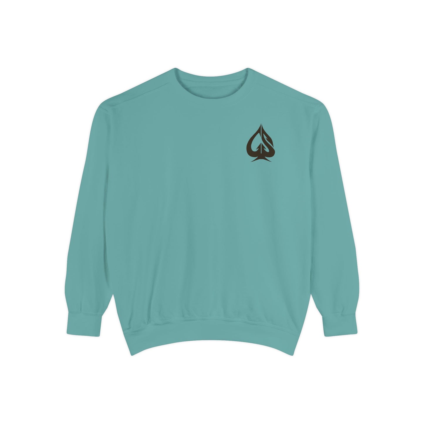Men Garment-Dyed Printed Sweatshirt