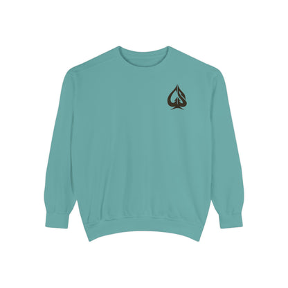 Men Garment-Dyed Printed Sweatshirt