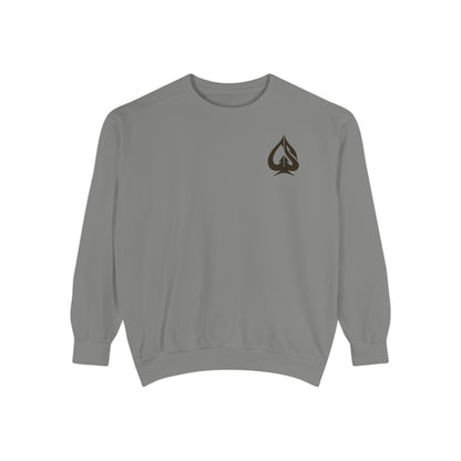 Men Garment-Dyed Printed Sweatshirt