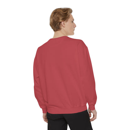 Men Garment-Dyed Printed Sweatshirt