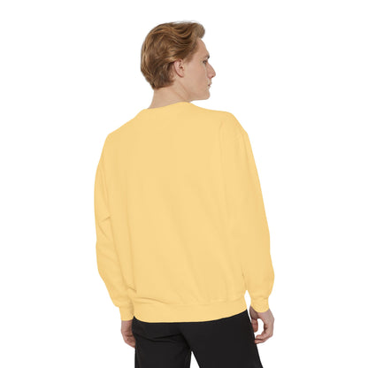 Men Garment-Dyed Printed Sweatshirt
