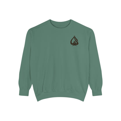 Men Garment-Dyed Printed Sweatshirt