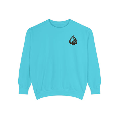 Men Garment-Dyed Printed Sweatshirt