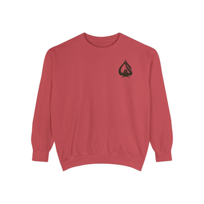 Men Garment-Dyed Printed Sweatshirt