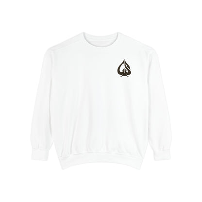 Men Garment-Dyed Printed Sweatshirt