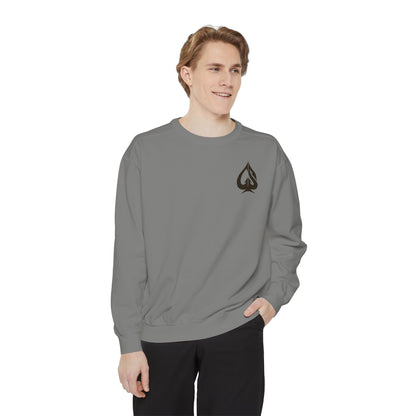 Men Garment-Dyed Printed Sweatshirt