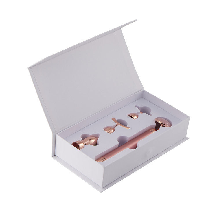 Vibrating Rose Quartz 4 in 1 Face Roller - Kennedy Conglomerate Inc 