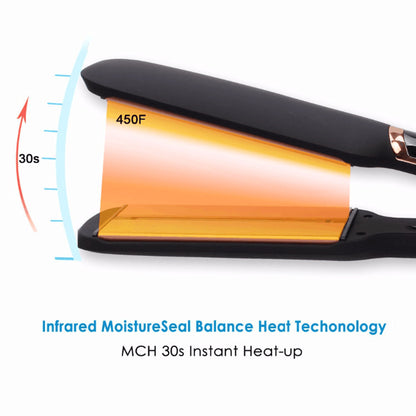 LED digital display Infrared hair straightener - Kennedy Conglomerate Inc 