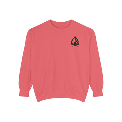 Men Garment-Dyed Printed Sweatshirt