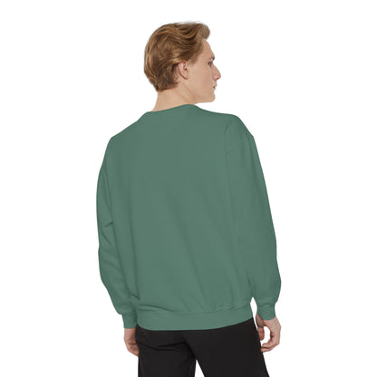 Men Garment-Dyed Printed Sweatshirt