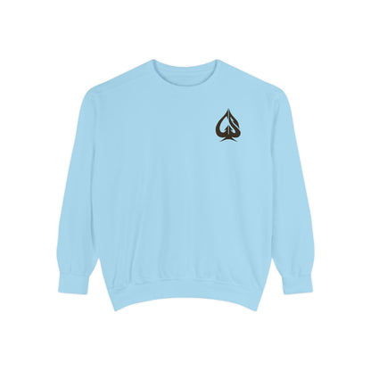 Men Garment-Dyed Printed Sweatshirt
