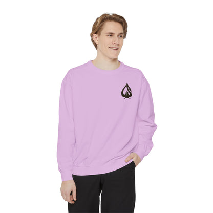 Men Garment-Dyed Printed Sweatshirt