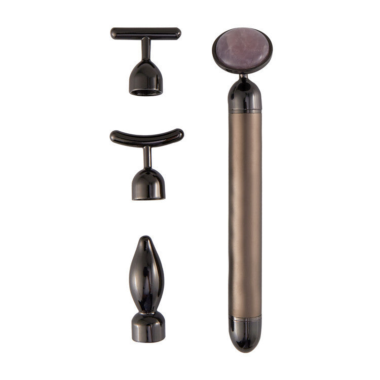 Vibrating Rose Quartz 4 in 1 Face Roller - Kennedy Conglomerate Inc 