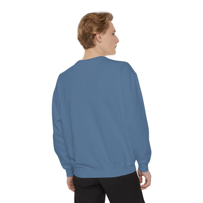 Men Garment-Dyed Printed Sweatshirt