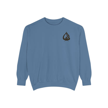 Men Garment-Dyed Printed Sweatshirt