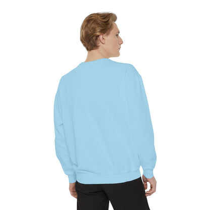Men Garment-Dyed Printed Sweatshirt
